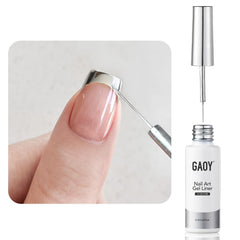 GAOY front bottle view showing metallic silver gel and label, highlighting volume benefit