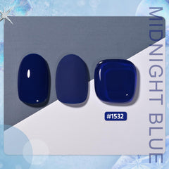 GAOY brush stroke of midnight blue showing smooth, even coverage for neat nails