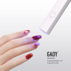 GAOY lamp LED beam close-up showing even light for consistent curing