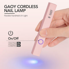 GAOY mini lamp side profile highlighting slim form for easy portability
