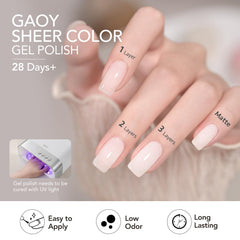 GAOY polish in use creating blooming nail art demonstrating blending and design benefit