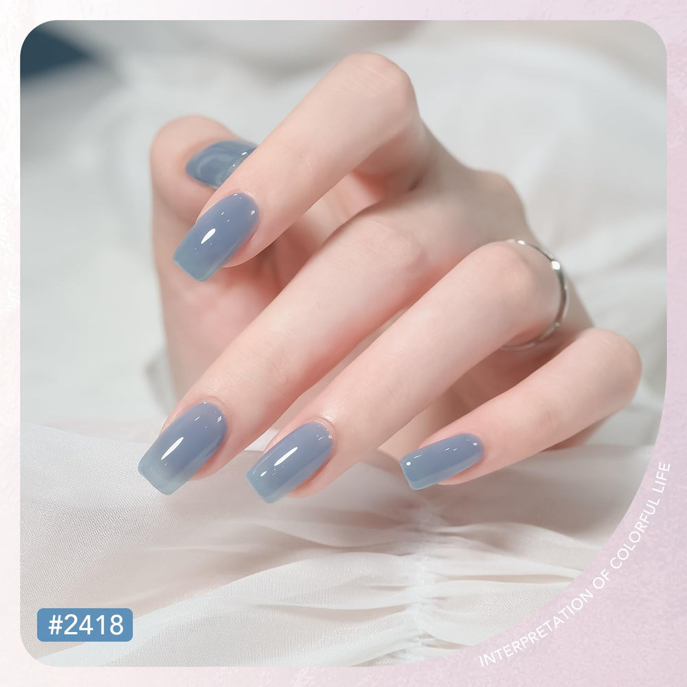 GAOY swatch strip of all six colors illustrating sheer milky finish and layering benefit