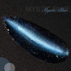 GAOY hand applying Mystic Blue gel showing smooth application benefit