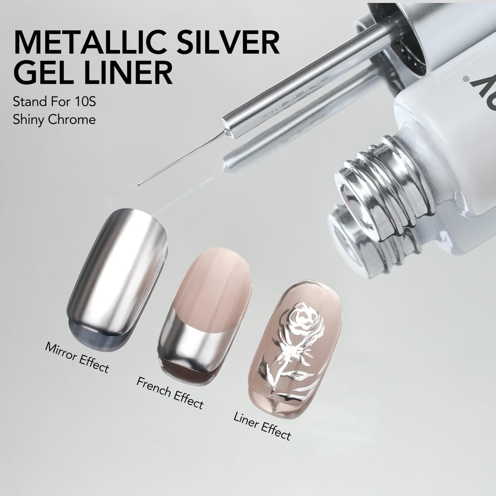 GAOY in-use image painting French tip showing control and clean professional finish