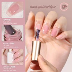 GAOY on-hand manicure showcasing cured jelly finish and natural look benefit