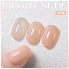 GAOY nail swatch showing three coats and buildable translucent finish benefit