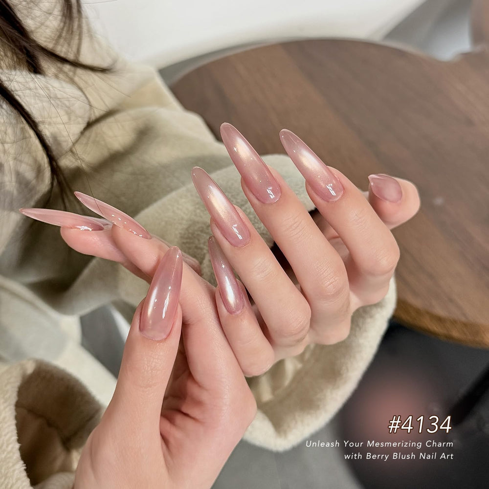 GAOY swatches on hand model demonstrating reflective finish and color payoff