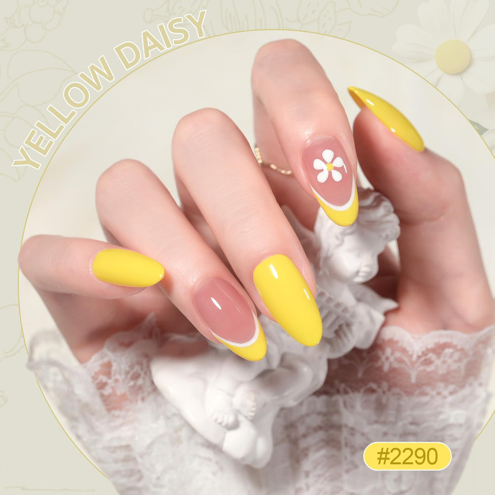 GAOY swatch chart on nail tips illustrating shade payoff and easy color selection