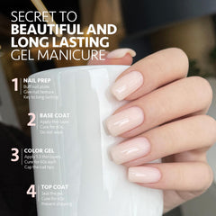 GAOY nails with Sheer Opal manicure showing natural luminous look benefit