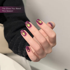 GAOY magnet over wet polish forming cat-eye stripe, shows easy pattern creation