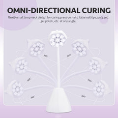 GAOY Omin-Cure flexible neck close-up demonstrating adjustable angle for precision