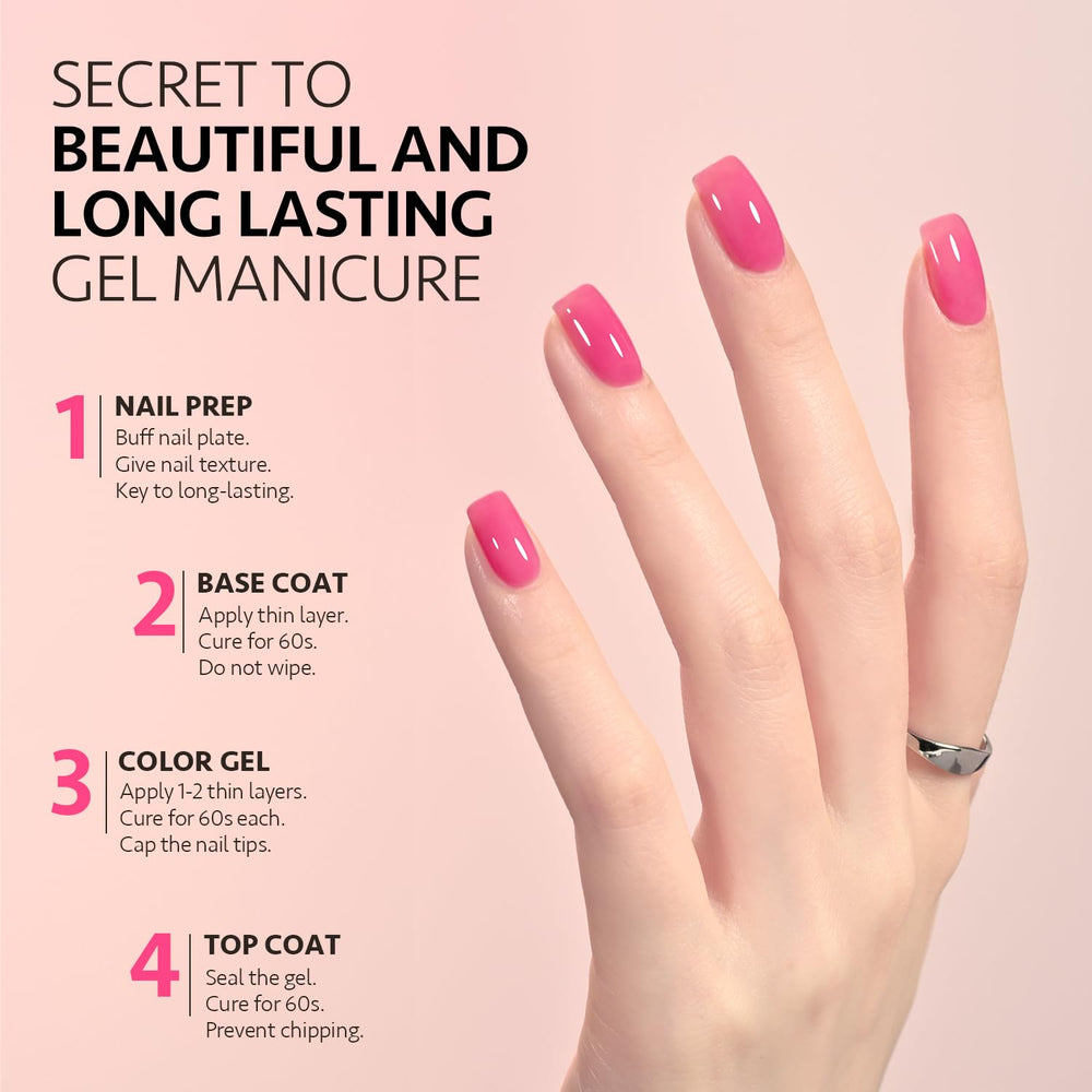 GAOY on-nails hand lifestyle showing glossy jelly manicure benefit