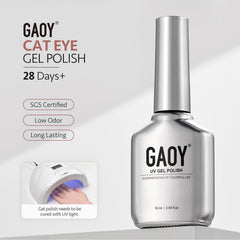 GAOY manicure on hand in lifestyle setting showing glossy finish and wearable sparkle