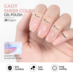 GAOY gel texture droplet close-up showing jelly consistency and easy layering benefit