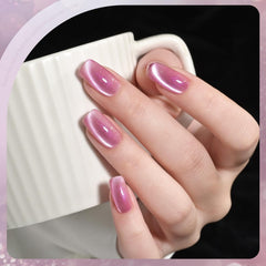 GAOY magnet held above wet polish creating cat-eye stripe for precise effects
