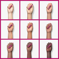 GAOY applied on fingernails in manicure showing durable glossy finish