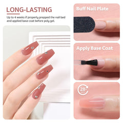 GAOY poly gel curing under LED lamp illustrating fast, secure drying benefit