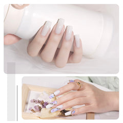 GAOY poly gel being sculpted on a nail displaying fast application