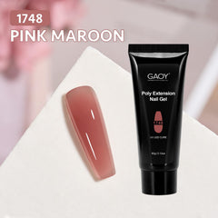 GAOY poly gel size comparison with coin showing large 60g supply advantage