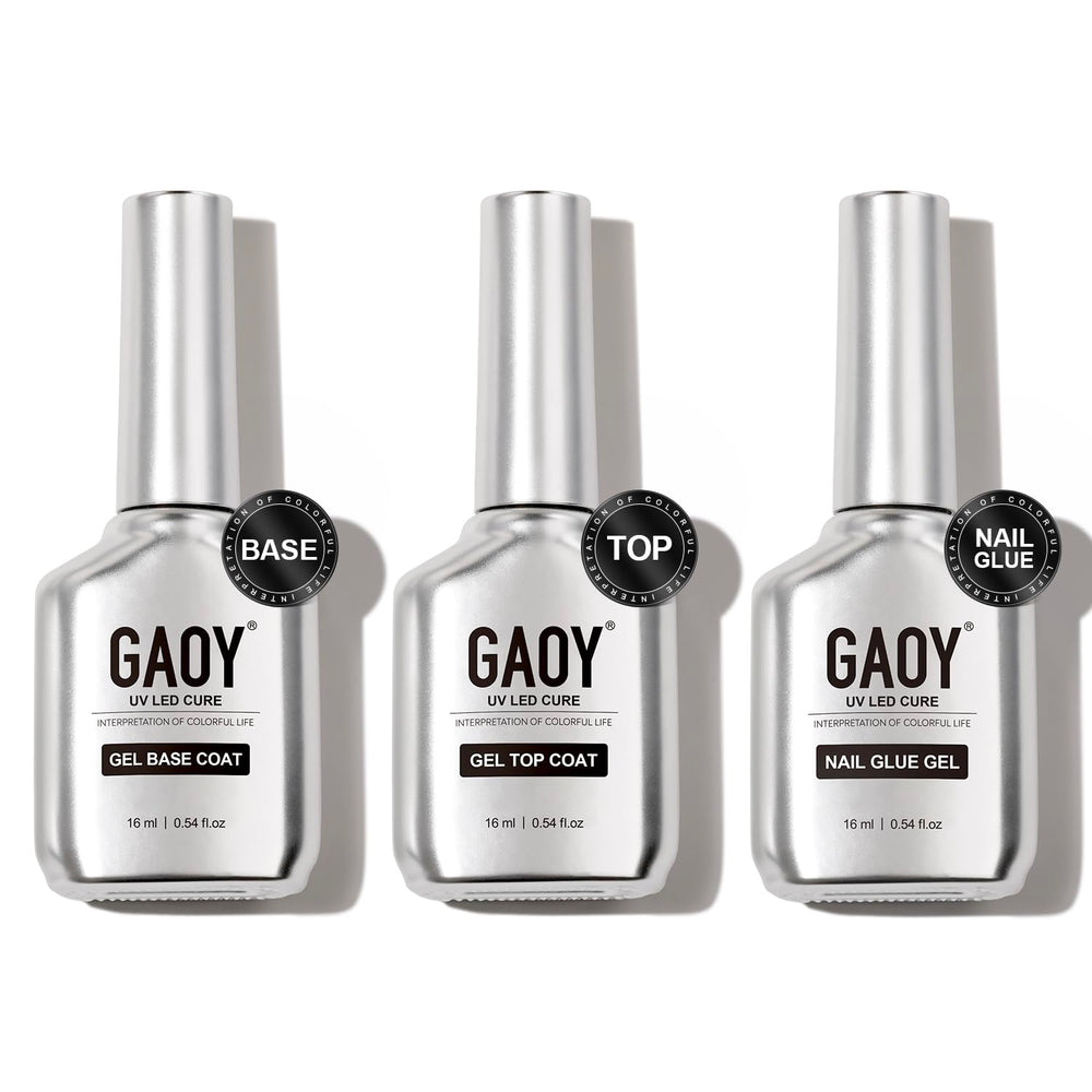 GAOY front packaging of 3-piece gel set showing clear professional kit and convenience