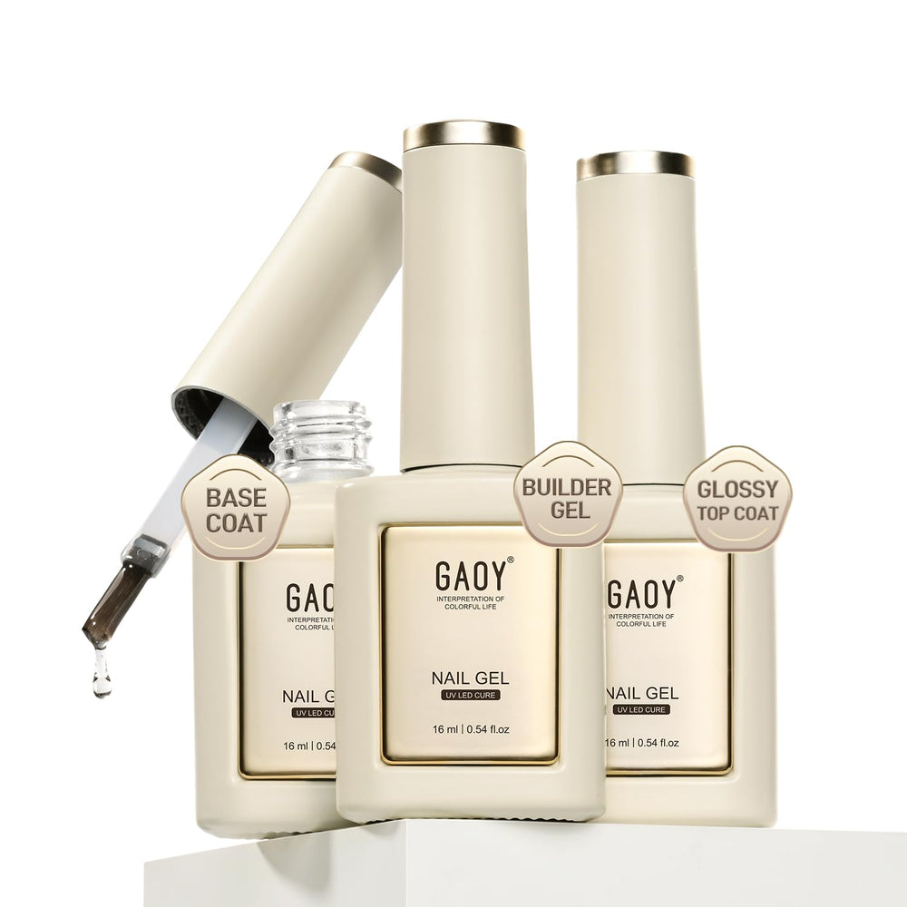 GAOY three-piece set front packaging showing bottles and benefit durable finish