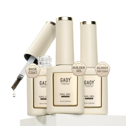 GAOY three-piece set front packaging showing bottles and benefit durable finish