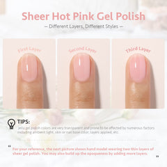 GAOY brush applying sheer pink polish for even coverage benefit