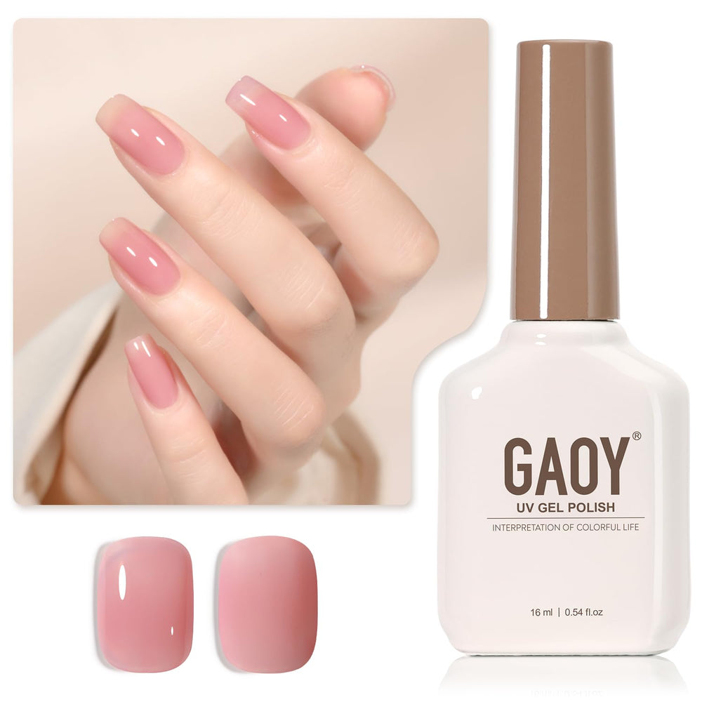 GAOY front bottle showing maroon jelly shade and product label benefits