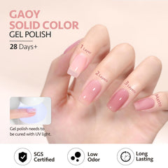 GAOY in a home manicure setup showing easy DIY application and results