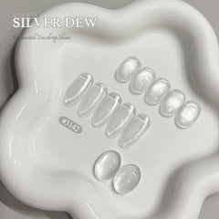 GAOY bottle label and cap detail, highlights shade 3142 Silver Dew and product safety info