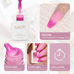 GAOY bottle in hand for size comparison showing compact travel-friendly benefit