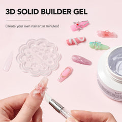 GAOY solid gel jar open close-up texture for easy non-sticky sculpting