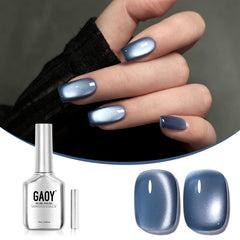 GAOY bottle front view showing Stormy Sky shade and holographic shine