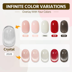 GAOY brush stroke of gel texture highlighting smooth application and reflective glitter