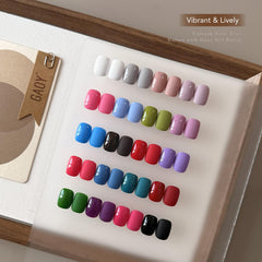 GAOY texture comparison glossy versus matte top coats highlighting finish options