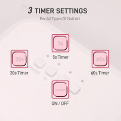 GAOY timer controls and LED display offering 5s, 30s, 60s timed cures