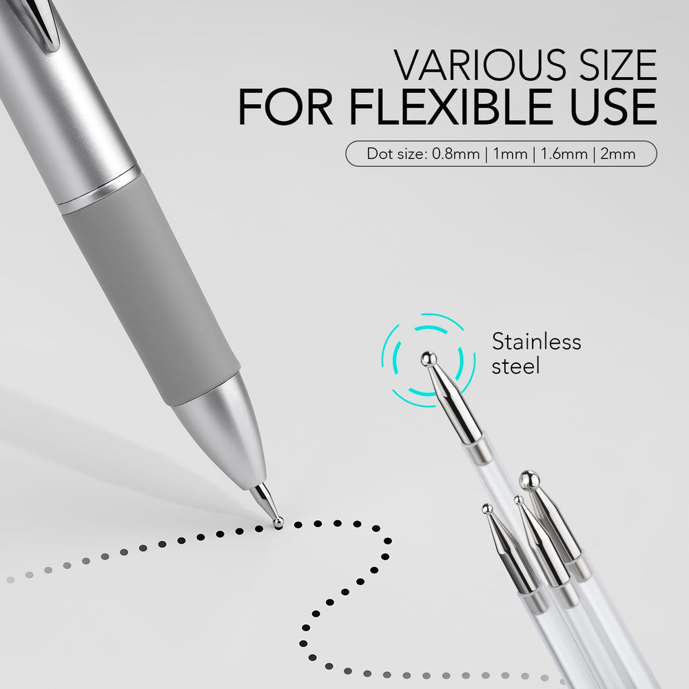 GAOY stainless steel dotting tip close-up showing precision for fine details