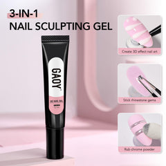 GAOY gel holding rhinestones and charms securely after curing for long-lasting decoration