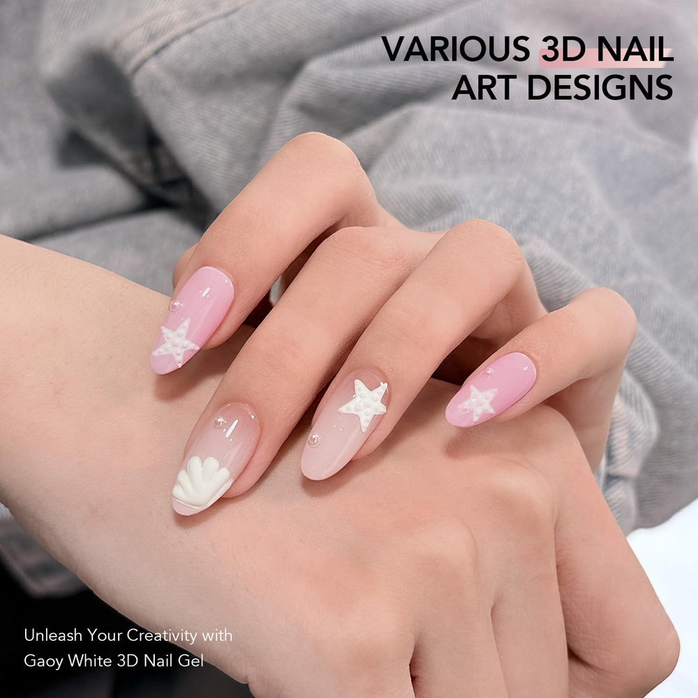 GAOY gel being applied on a client nail in salon for quick sculpting and professional finish