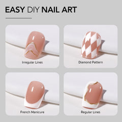 GAOY applied on nails showing crisp French tips and long-lasting finish
