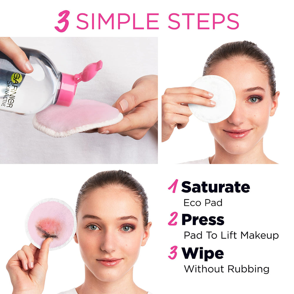 Garnier pad in hand demonstrating size and easy handling benefit