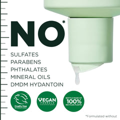 Garnier Fructis being applied to wet hair to prep and strengthen strands