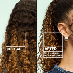 Garnier Fructis being applied with rake-and-shake for even wave definition