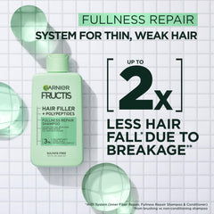 Garnier Fructis back label with ingredients and usage directions