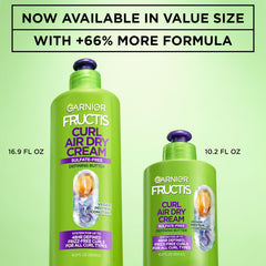 Garnier cream being dispensed to show lightweight consistency and no-rinse use benefit