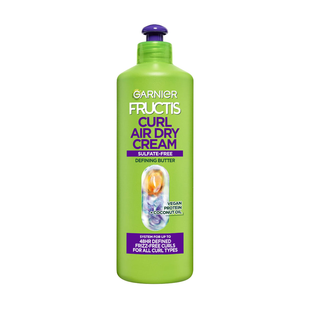 Garnier Fructis front packaging showing XL 16.9 oz and curl branding for convenience