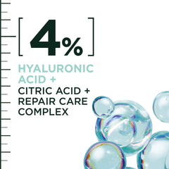 Garnier Fructis ingredients visual featuring hyaluronic acid for moisture retention