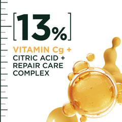 Garnier Fructis label close-up highlighting Vitamin Cg and claims
