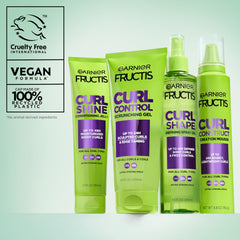 Garnier Fructis styled on bathroom shelf to display everyday routine benefit