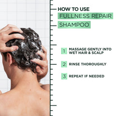 Garnier Fructis styled hair to show fuller, voluminous results